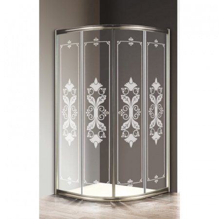 Душевой уголок Cezares Giubileo R2 100x100 профиль Хром стекло прозрачное