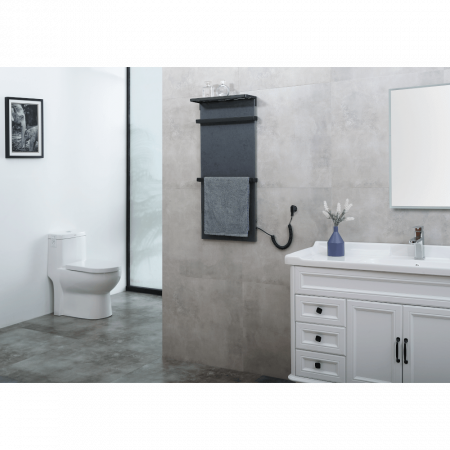 Полотенцесушитель электрический Black&White N-388GM 89.9х40 черный матовый