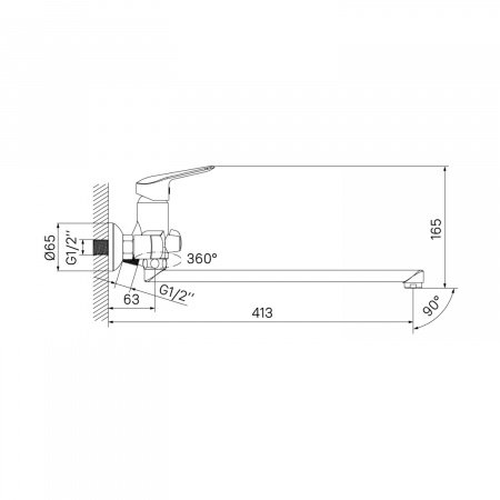 Смеситель для ванны с душем IDDIS Torr TORSBL2i10WA хром глянцевый