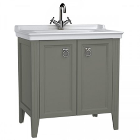 Тумба с раковиной Vitra Valarte 80 Серая матовая