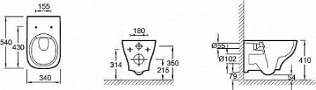 Комплект унитаз с инсталляцией Jacob Delafon Struktura E21750RU-00 кнопка чёрная