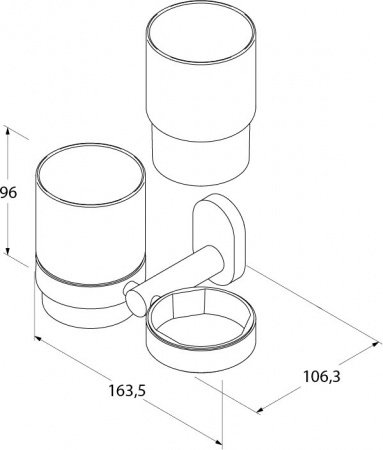 Стакан для зубных щеток Iddis Mirro Plus MRPSBC2i45 Хром Белый
