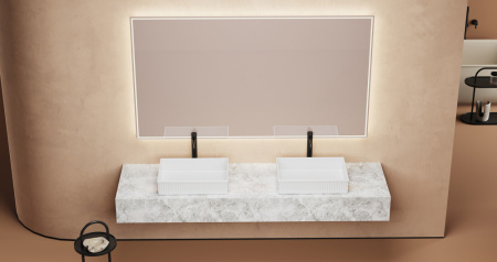 Раковина накладная 51см ABBER Rechteck AC2216 белый