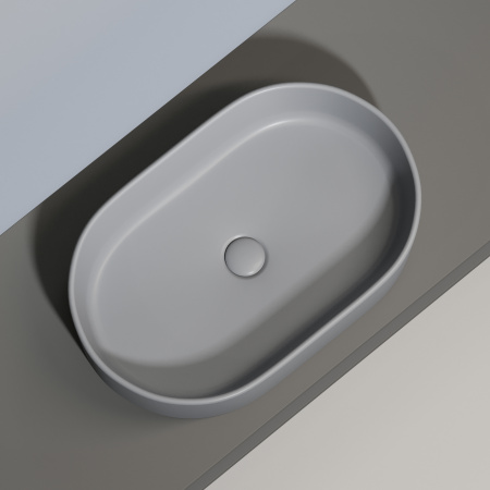 Раковина накладная 60см Ceramica Nova Element CN6048MH серый матовый