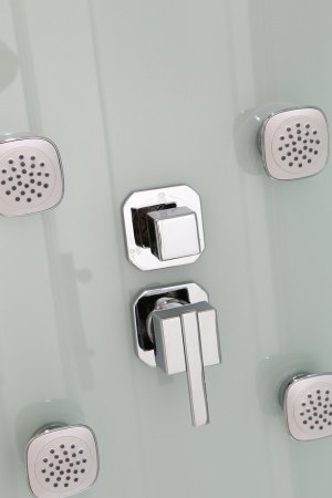 Душевая кабина Black&White G8505 90x90x215 профиль хром глянцевый, стекло прозрачное