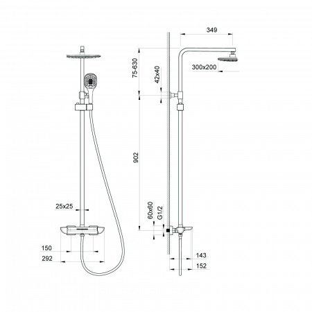 Душевая стойка Timo Helmi SX-1170/00-16 белый/хром