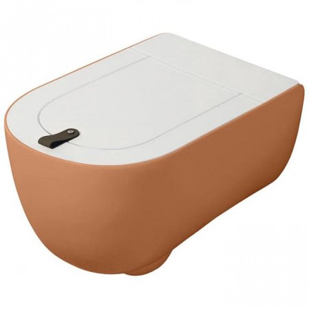 Унитаз подвесной ArtCeram The One THV001 13;00 оранжевый, без сиденья