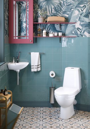 Унитаз-компакт безободковый Sanita Марс MRSSACC01030413R с бачком и сиденьем микролифт