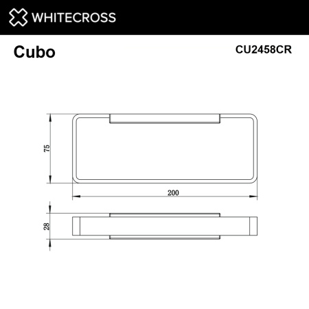 Полотенцедержатель WHITECROSS Cubo CU2458CR (хром)