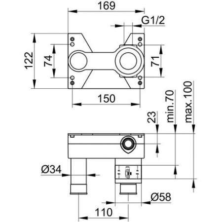 Смеситель для раковины Keuco Edition 400 51502030000 бронза шлифованная