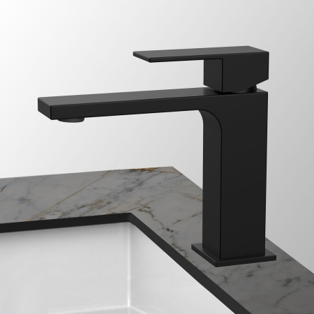 Смеситель для раковины Vincea Cube VBF-1C01MB черный матовый