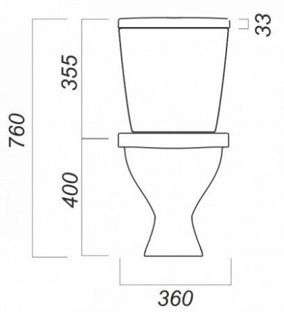 Унитаз-компакт Sanita Формат комфорт FRTSACC01030713 с бачком и сиденьем микролифт