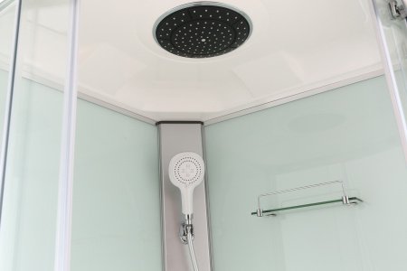 Душевая кабина Black&White G8503 90x90x215 профиль хром глянцевый, стекло прозрачное