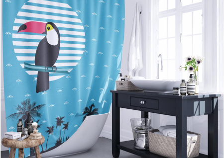 Шторка для ванной Fixsen Tucan FX-2502, без колец