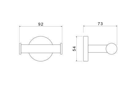 Крючок двойной Aquatek Оберон AQ4202MB черный матовый