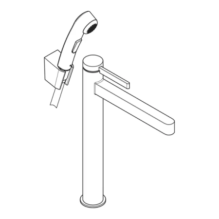 Смеситель для раковины с гигиеническим душем Hansgrohe Finoris 76220670 черный матовый