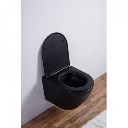 Унитаз подвесной Esbano AZALEA черный матовый, с сиденьем микролифт