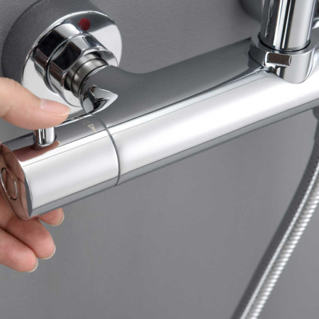 Душевая стойка с термостатом Vincea Esse VSFS-1E0TCH хром