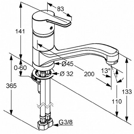 Смеситель для кухни Kludi Logo Neo 379130575 хром