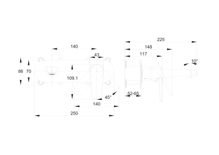 Смеситель для раковины Cersanit MODUO 64096 хром