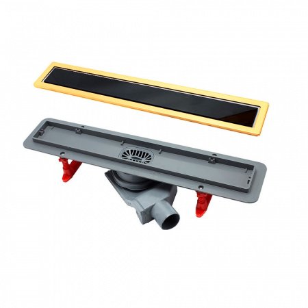 Душевой лоток Pestan Confluo Premium Gold Black Glass Line 550