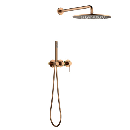 Встраиваемая душевая система со смесителем Timo Saona SX-2349/19SM розовое золото