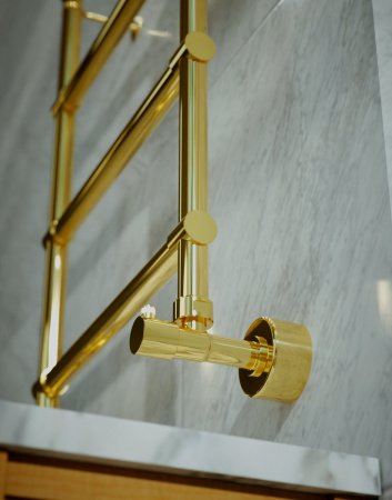 Полотенцесушитель водяной Margaroli Sole 442-4/S 4423704GON 720х435 золото