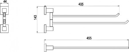Полотенцедержатель Timo Selene 10059/00 поворотный Хром