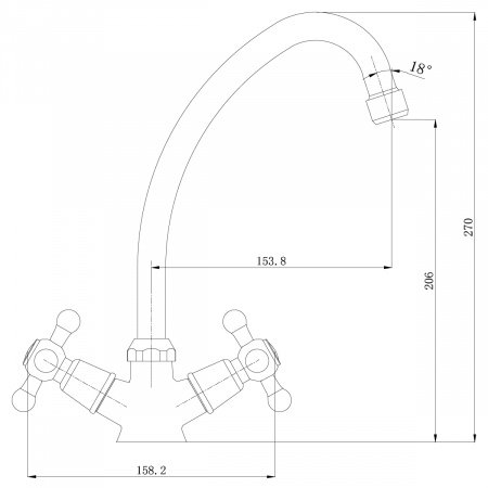 Смеситель для кухни Lemark Promotion LM6040C хром