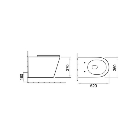 Унитаз подвесной безободковый Vincea Piatti VT1-11MW белый матовый, с сиденьем микролифт