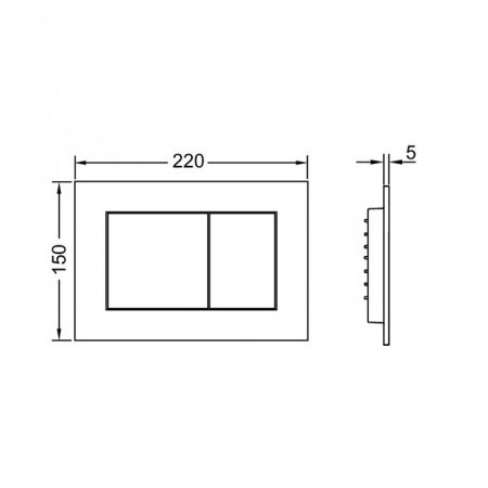 Готовое решение для подвесных унитазов TECE Profil K440407 черный матовый