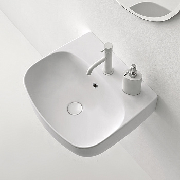 Раковина подвесная / накладная 50см Kerasan Nolita 534030*1 белый матовый