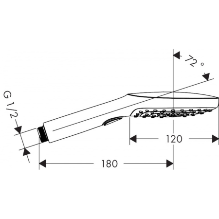 Душевая лейка Hansgrohe Raindance Select E 120 3jet 26520700 белый матовый