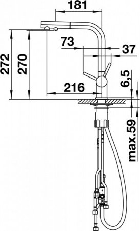 Смеситель для кухни Blanco Fontas-S II 525206 серый беж