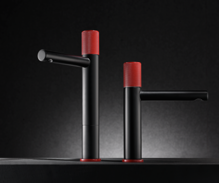 Смеситель для раковины Bronze de Luxe AVANTGARDE 2010RH, черный/красный