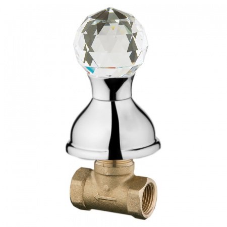 Вентиль запорный Webert Karenina KA690101 Хром кристалл Swarovski