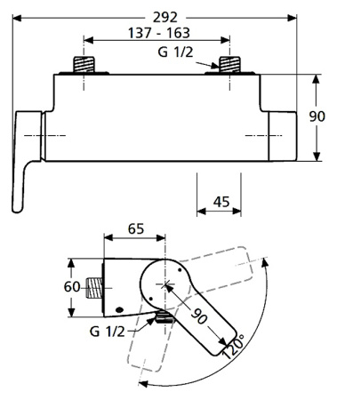 Смеситель для ванны Ideal Standard Attitude A4604AA Хром