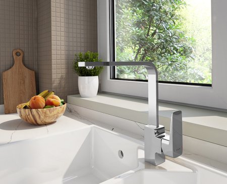 Смеситель для кухни Vitra Root Square A42753EXP хром