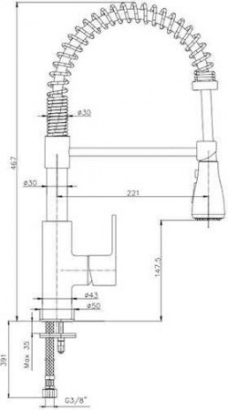 Смеситель для кухни E.C.A Nita 102518106EX хром