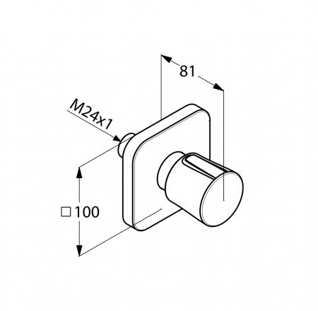 Переключатель для ванны с душем Kludi E2 498470575 хром