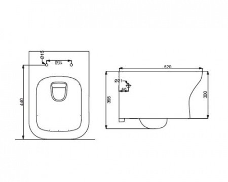 Унитаз подвесной Creo Ceramique Arles AS1100+AS1001T белый