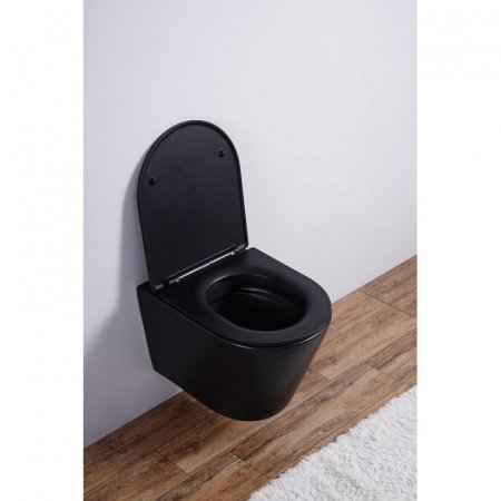 Унитаз подвесной Esbano CLAVEL черный матовый, с сиденьем микролифт