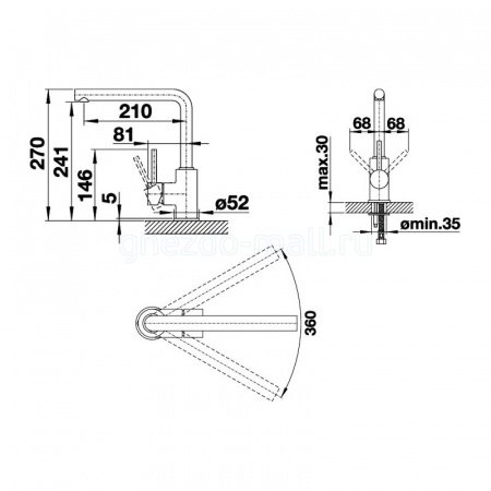 Смеситель для кухни Blanco Mila 524213 хром
