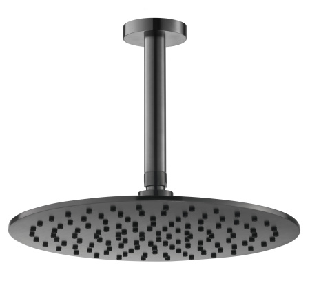 Потолочный (кронштейн 15см) верхний душ 30см Benesque Lumiere 22010603 черный брашированный