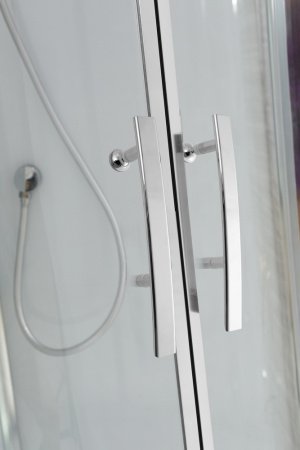 Душевая кабина Black&White G5503 90x90x220 профиль хром глянцевый, стекло прозрачное