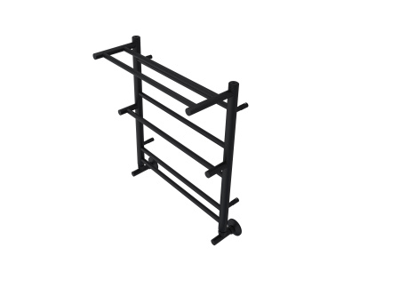 Полотенцесушитель водяной Aquatek Альфа AQ RRP0760BL 60х50 с полкой, черный муар