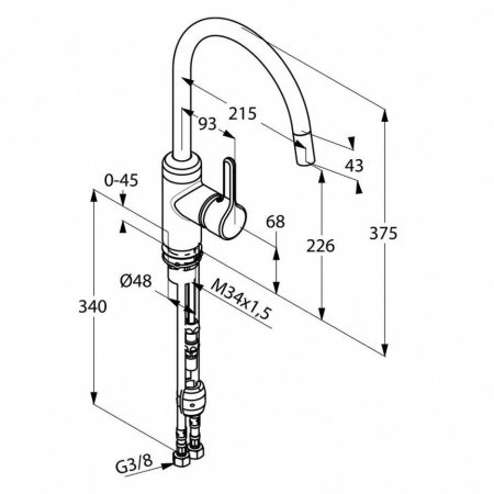 Смеситель для кухни Kludi Bingo Star 428519678 нержавеющая сталь