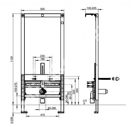 Инсталляция для биде Villeroy & Boch ViConnect 92214800