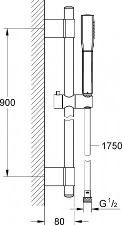 Душевой гарнитур Grohe Grandera 26038000 Хром