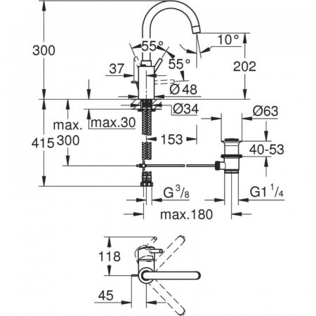 Смеситель для раковины Grohe Concetto 32629002 хром